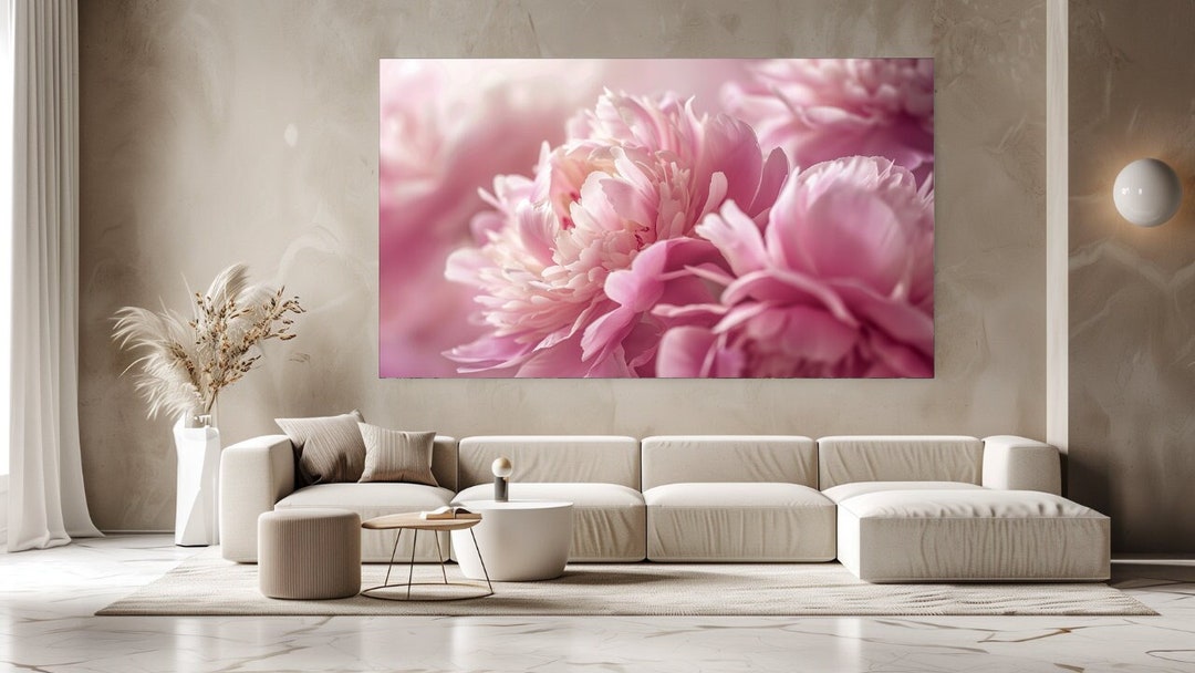 Peony Blooms, Floral Canvas Print, Home Decor, Canvas Wall Art, Canvas ...