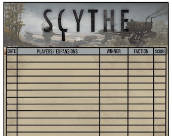 Beautiful Scythe Score tracker for Game Lid