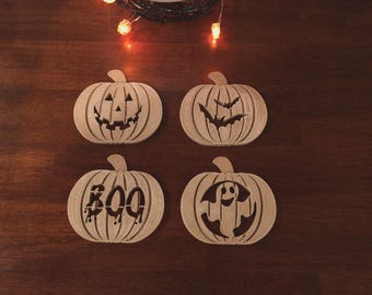 Posavasos de temporada / Juego de posavasos para Halloween, otoño, Acción de Gracias y Navidad / Posavasos navideños impresos en 3D / Decoración de mesa otoñal