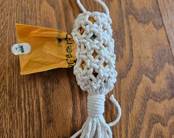 Handmade Macrame Poop Bag Holder