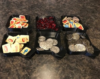 Customizable Stackable Board Game Component Trays