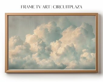Gewitter und Turmwolken auf Leinwand | sofort Download | TV Rahmen Kunst | TV-Rahmen Kunst | Tapete | Vintage Kunst | digitale Datei