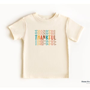 Thankful Kids T-Shirt, Thanksgiving Kids Shirt, Cute Autumn Toddler Shirt, Fall Kids Shirt, Thanksgiving T-Shirt, Happy Thanksgiving Shirt