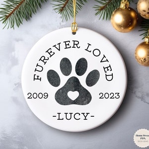 Custom Pet Memorial Ornament, Pet Ornament Memorial, Pet Memorial Christmas Ornament, Pet Name Memorial Ornament, Pet Christmas Ornament