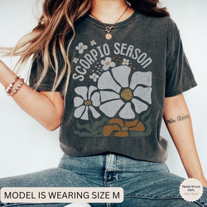 Retro Scorpio Birthday Shirt, November Birthday Shirt, Astrology Shirt Scorpio, Scorpio Astrology Gift, Star Sign Birthday Tee, Vintage Tee