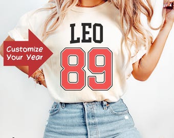 Custom Leo Birthday TShirt, August Birthday Shirt, July Birthday Tee, Astrology Shirt Leo, Leo Zodiac Gift, Star Sign Birthday