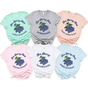 Blueberry Bridal Party Shirts, Wedding Party Shirts, Bachelorette Party Shirts, Summer Wedding Party Shirts, Something Blue Bride Shirt