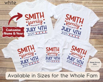 Custom July 4th Family Shirts, Personalized Matching Family 4th of July Shirts 2025, Family Vacation Shirts,4th of July Family Reunion Shirt