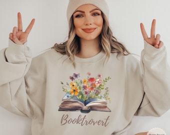 Booktrovert Sweatshirt, Bookish Sweatshirt, Book Club Shirt, Book Lover Gift, Reading Sweatshirt, Teacher Shirt,Book Sweatshirt,Book Sweater