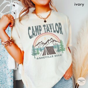 Comfort Colors® Camp Bachelorette Shirt, Custom Camp Bachelorette Party Shirts, Custom Camp Bridal Shower Shirts, Camping Bachelorette Shirt