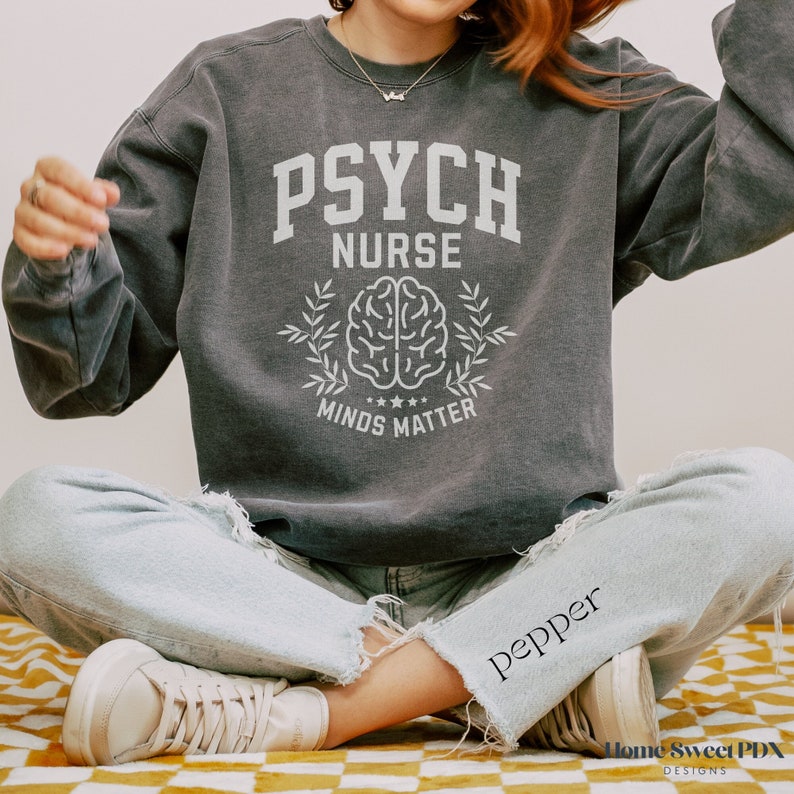 Psych Sweaters Psych Nurse Sweatshirt, Psychiatric Nurse Shirt, Mental Health Nurse ...