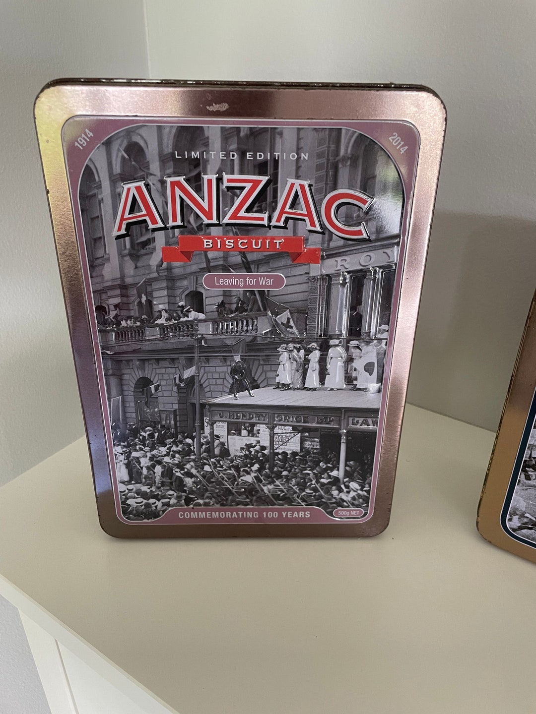 ANZAC Biscuit Tin leaving for War Etsy