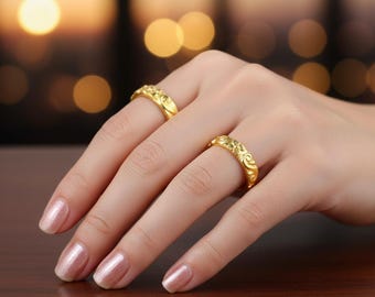 Handgemaakte bloemen messing ring - verstelbare band in vintagestijl