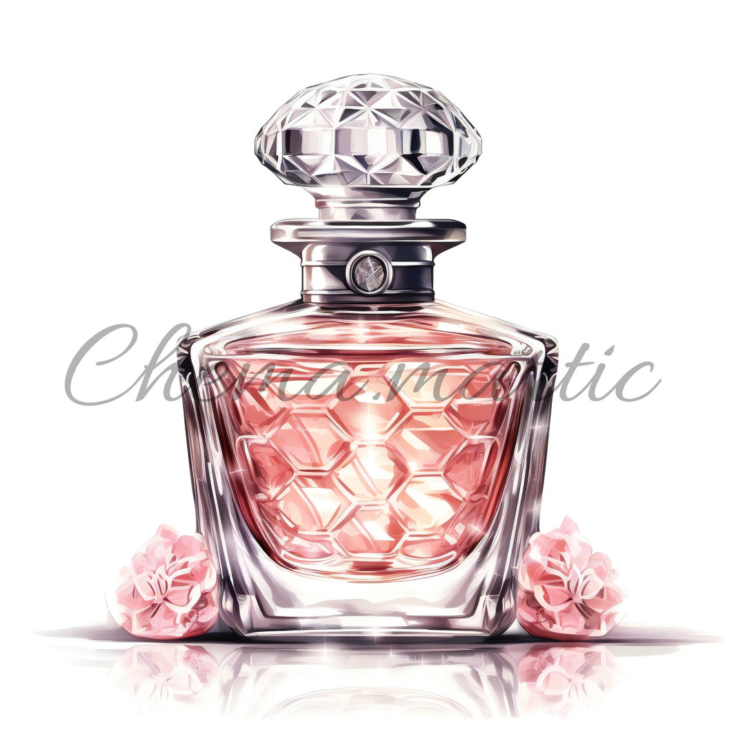 Pack 10 Perfume Bottle Watercolor Painting Images, Clipart, Digital ...