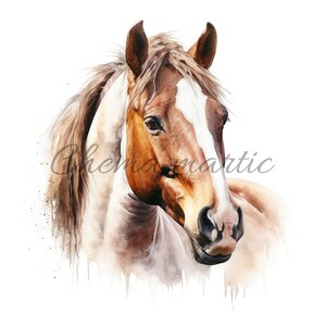 Pack 10 artistic paintings horses images, clipart, digital download, 10 JPG high quality 4096x4096 - 300 DPI, digital printing, animal art.