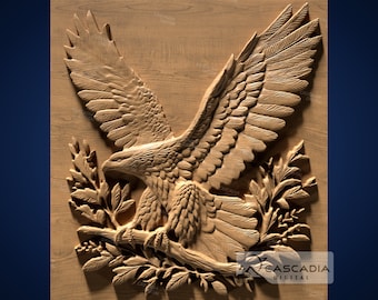 Eagle - STL Model for CNC Router and 3D Printing