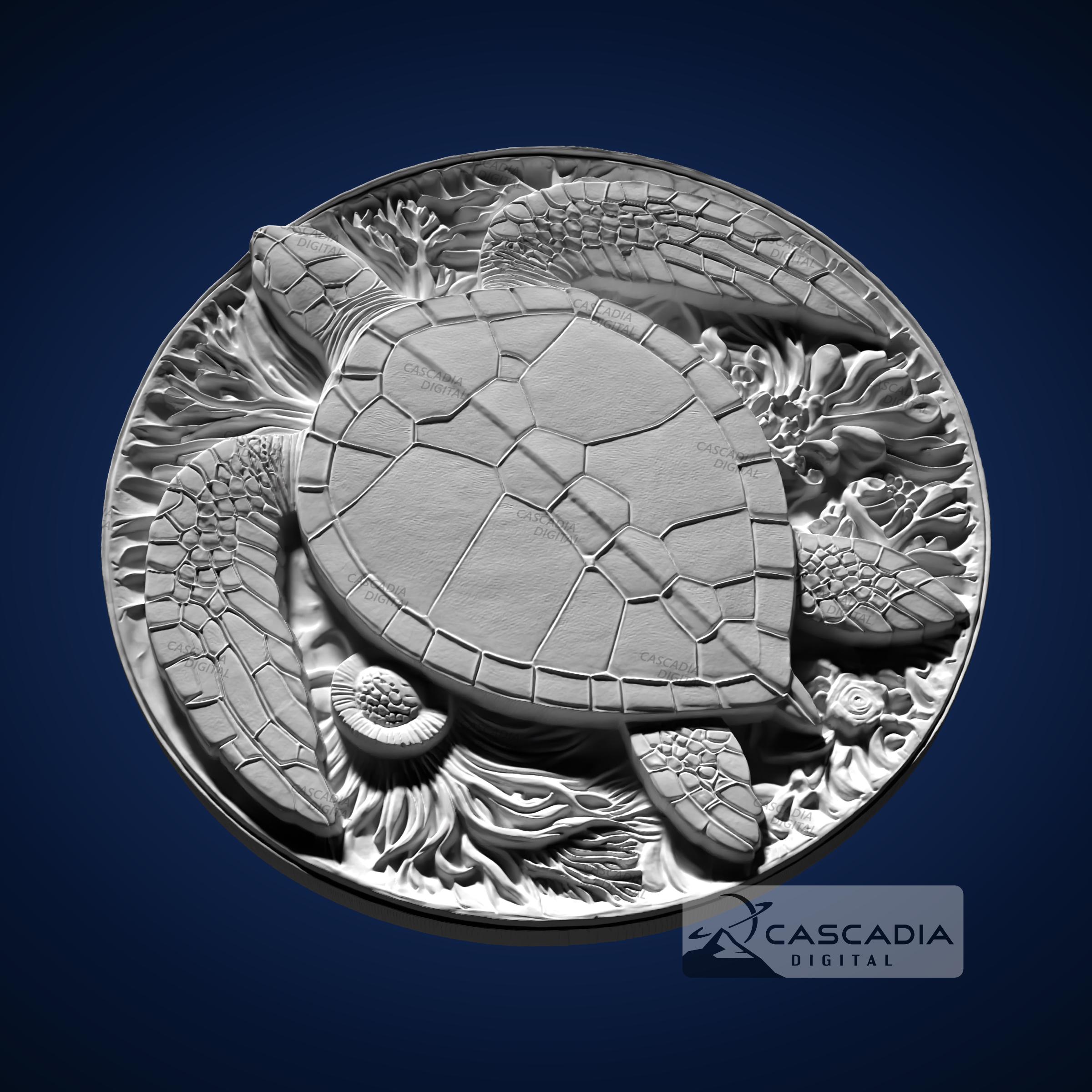 Sea Turtle Round - STL Model for CNC Router and 3D Printing - Etsy