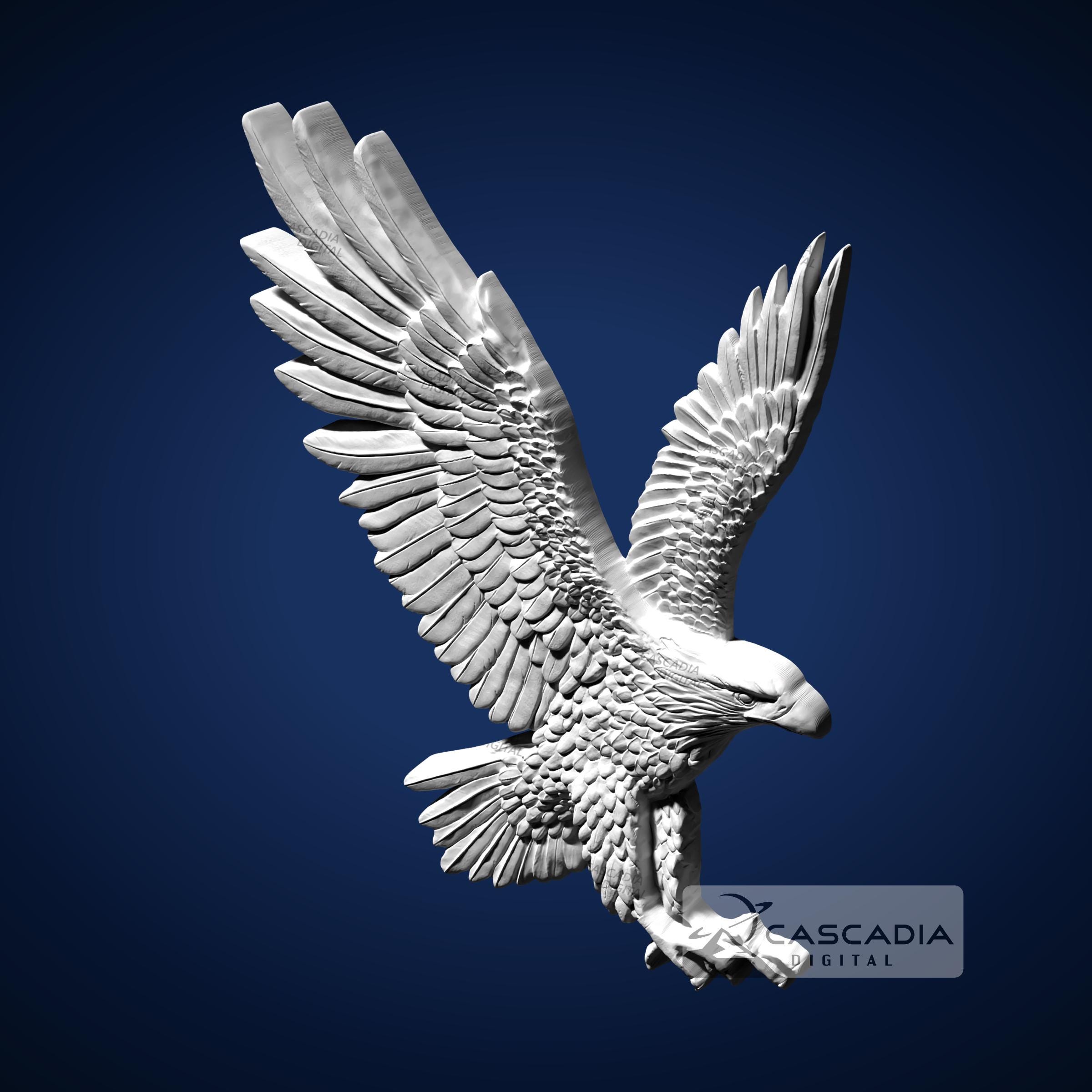 Eagle in Flight - STL Model for CNC Router and 3D Printing - Etsy