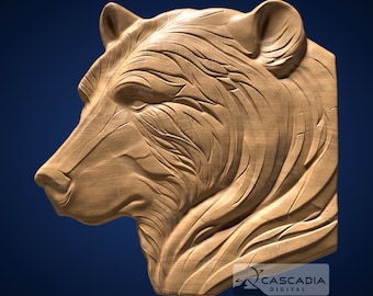 Bear Head - STL Model for CNC Router and 3D Printing