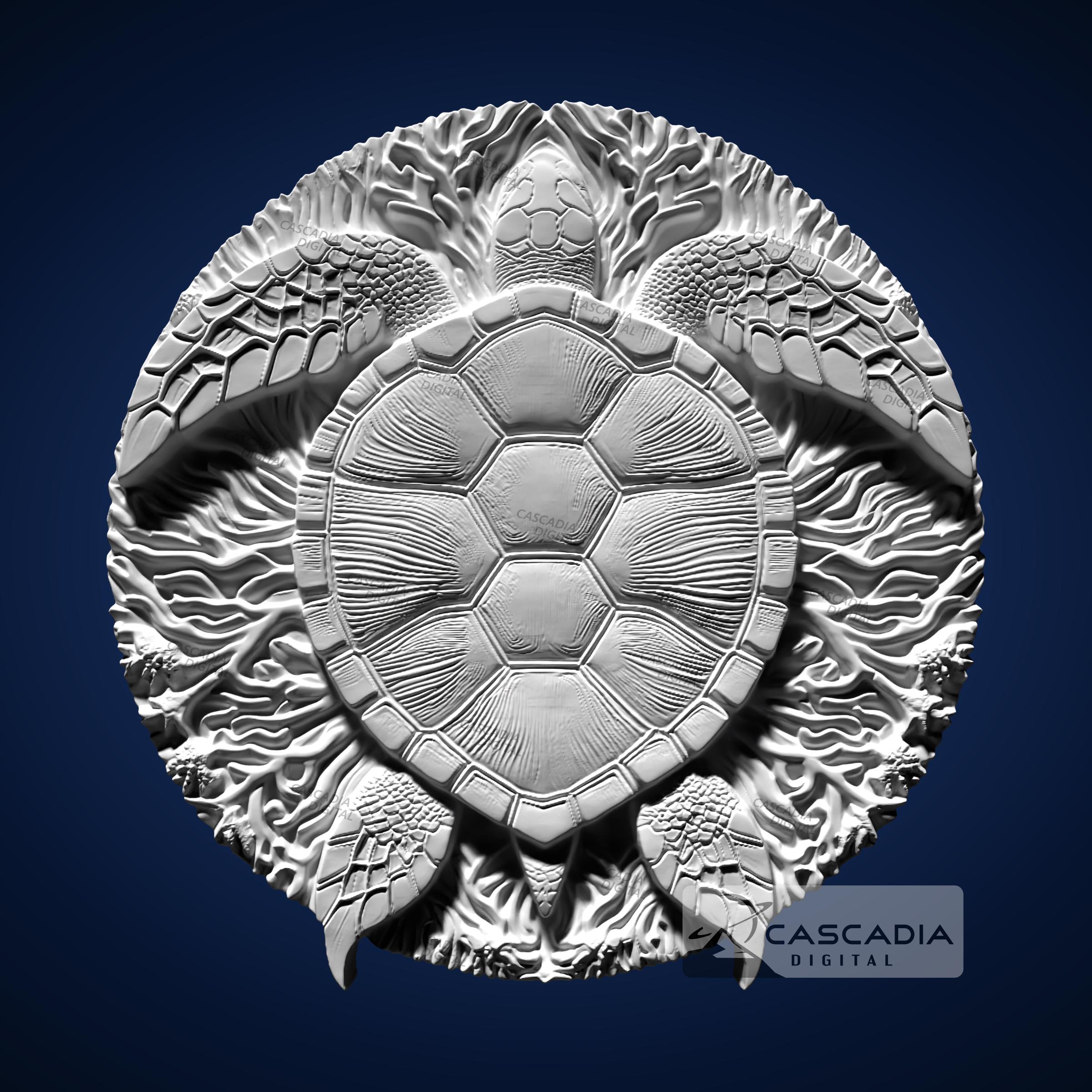 Sea Turtle Round - STL Model for CNC Router and 3D Printing - Etsy