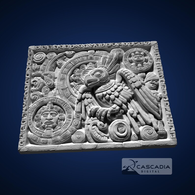 Eagle Raven Aztec - STL Model for CNC Router and 3D Printing - Etsy