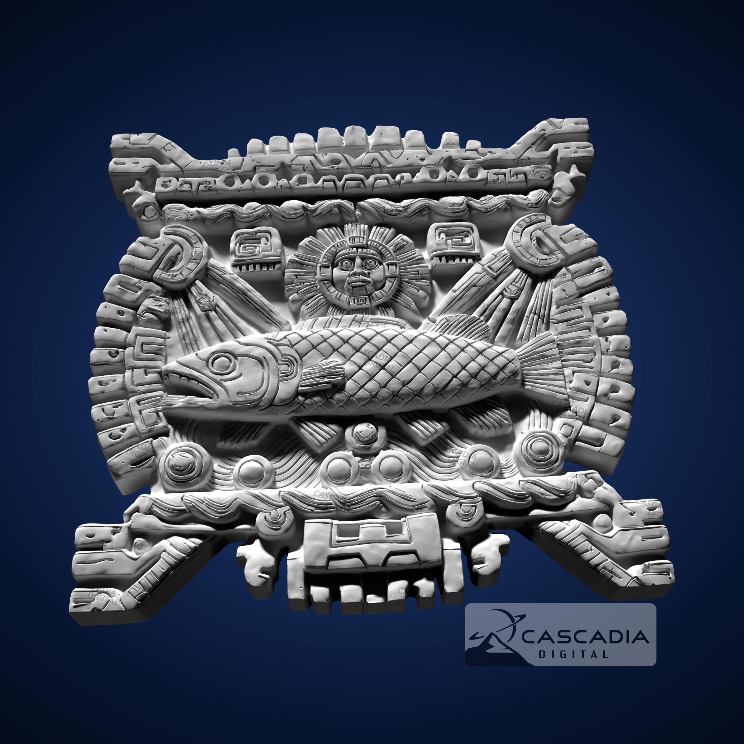 Aztec Runes Fish Fish Aztec - STL Model for CNC Router and 3D Printing - Etsy