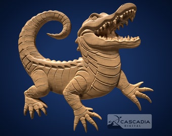 Gator - STL Model for CNC Router and 3D Printing