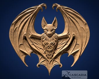 Murciélago - Modelo STL para fresadora CNC e impresión 3D