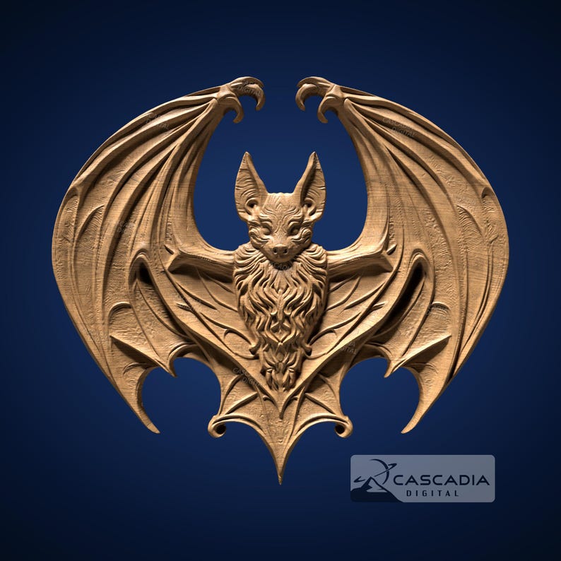 Bat - STL Model for CNC Router and 3D Printing - Etsy
