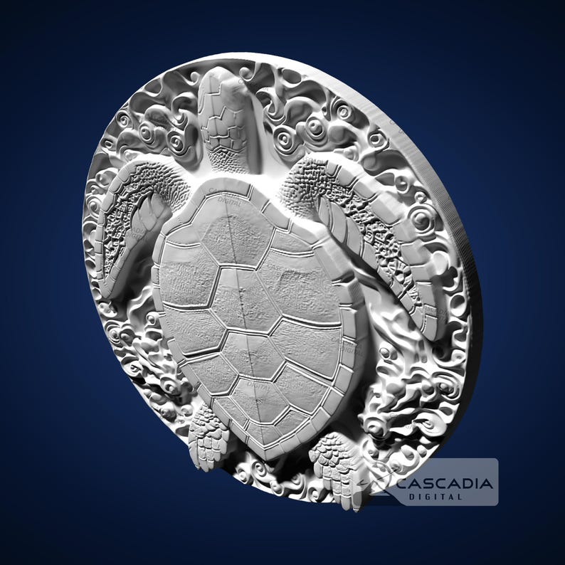 Sea Turtle Round - STL Model for CNC Router and 3D Printing - Etsy