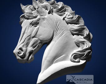 馬の頭 - CNCルーターと3Dプリント用のSTLモデル - Etsy 日本