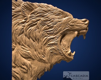 Bear Head - STL Model for CNC Router and 3D Printing