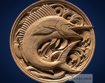 Marlin Round - STL Model for CNC Router and 3D Printing