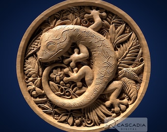 Gecko Round – model STL do plotera CNC i druku 3D