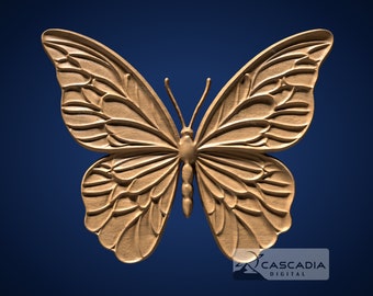 Mariposa - Modelo STL para fresadora CNC e impresión 3D