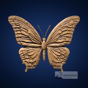 Butterfly - 3D STL Model for CNC/3D Printing - Animal wildlife nature beautiful insect 1441