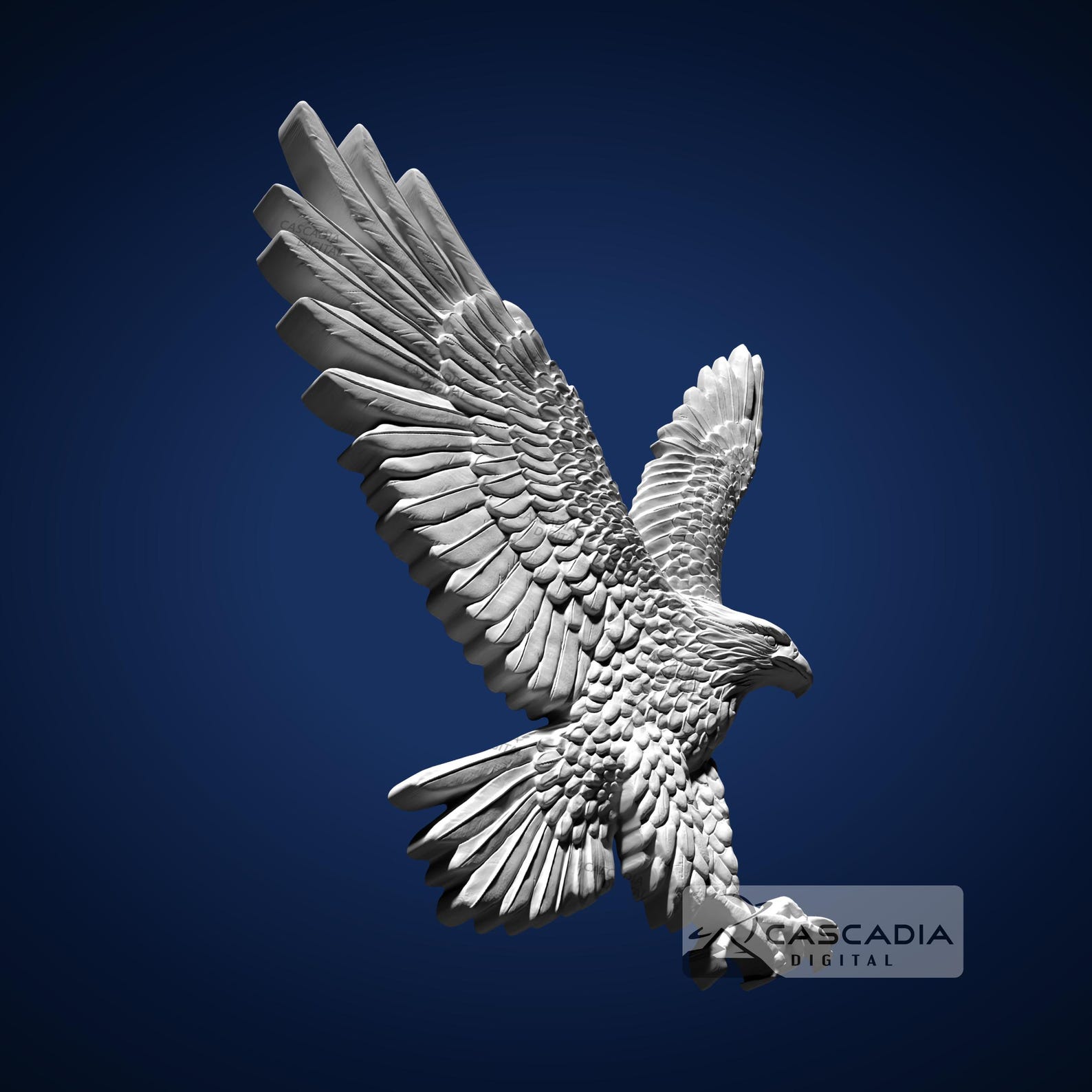 Eagle in Flight - STL Model for CNC Router and 3D Printing - Etsy