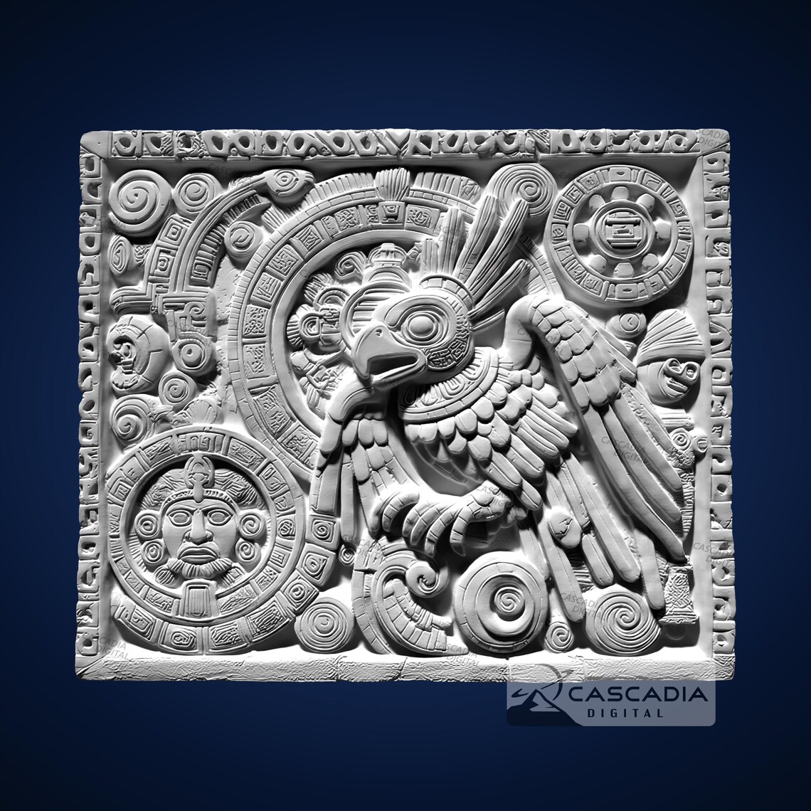Eagle Raven Aztec - STL Model for CNC Router and 3D Printing - Etsy Canada