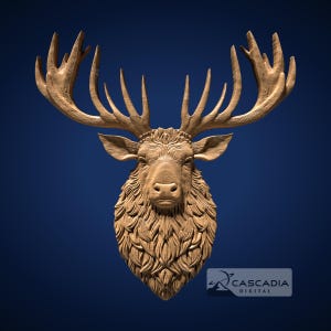 トナカイ壁飾り　手彫り天然木　Wood Animal Head / Moose 絶妙なデザイン Animal Wood 手彫り天然木 トナカイ壁飾り Head