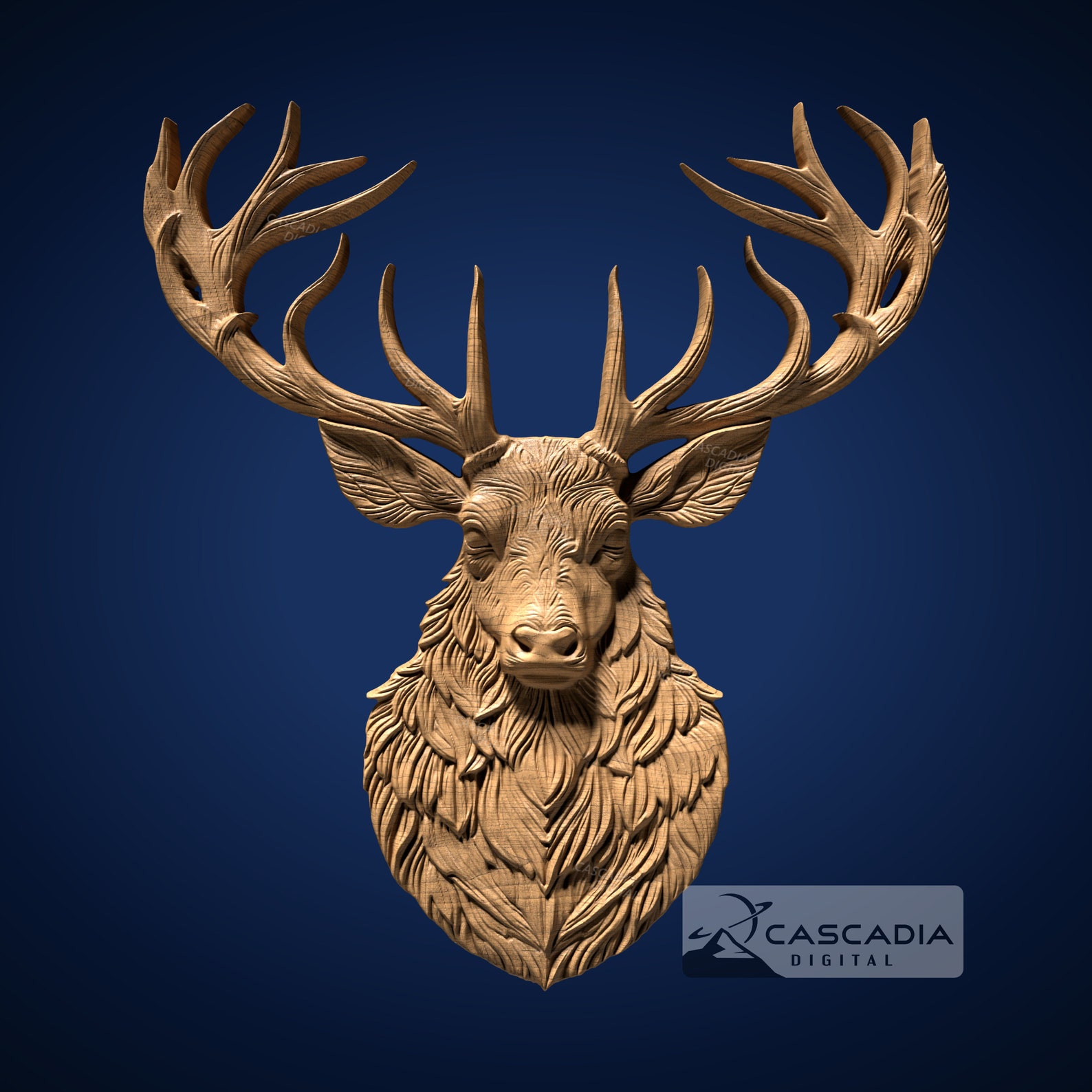 Deer Head - STL Model for CNC Router and 3D Printing - Etsy