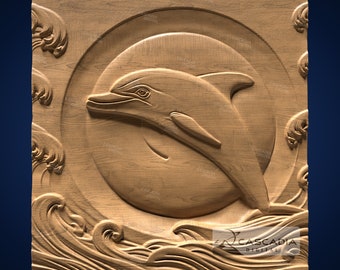 Dolphin Sun - STL-modell för CNC-fräs och 3D-utskrift
