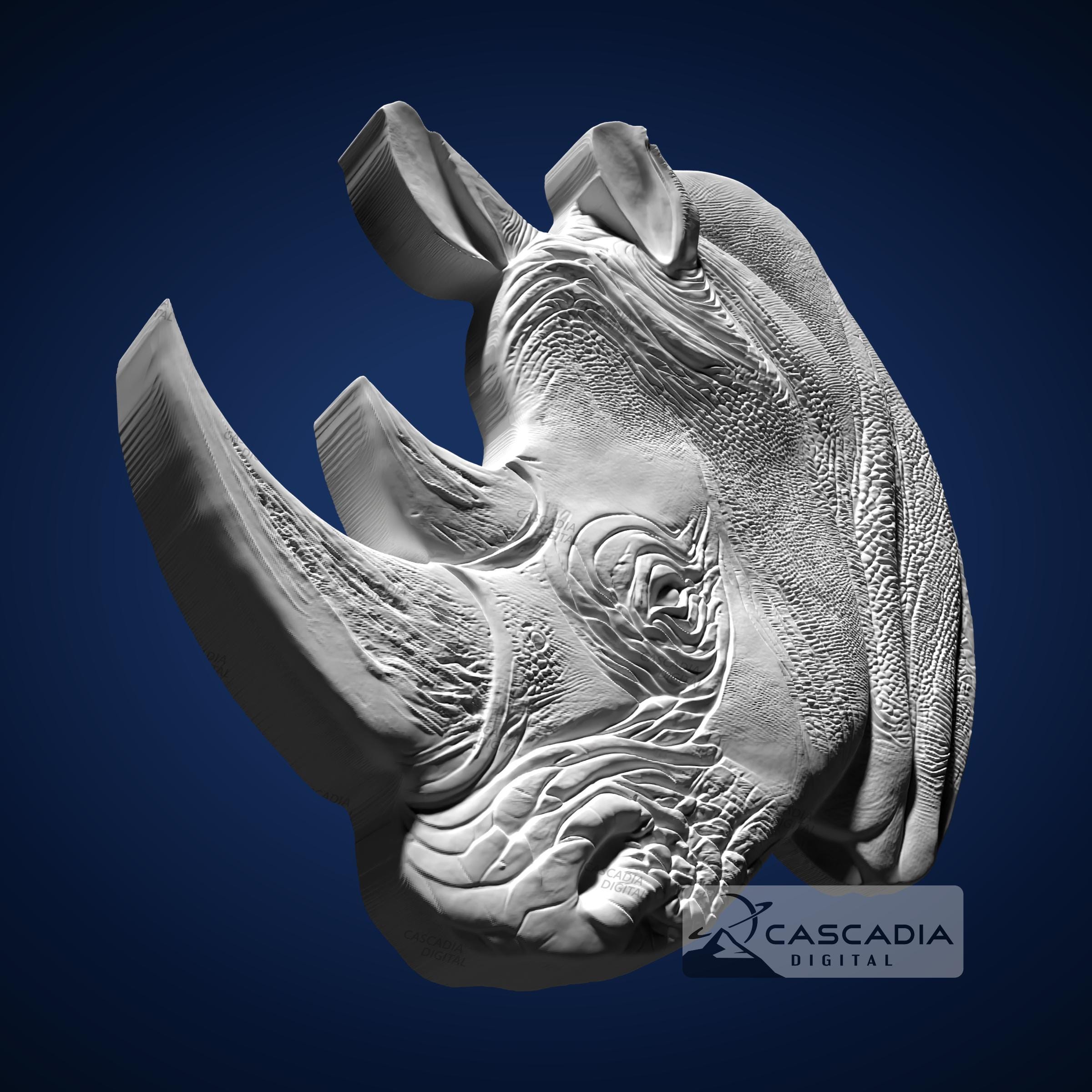 Rhino Head - STL Model for CNC Router and 3D Printing - Etsy