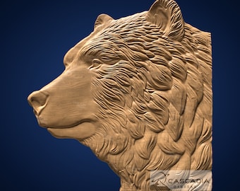 Bear Head - STL Model for CNC Router and 3D Printing