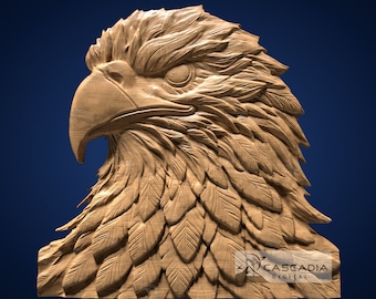 Eagle Head - STL Model for CNC Router and 3D Printing