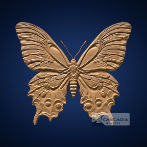Butterfly - 3D STL Model for CNC/3D Printing - Animal wildlife nature beautiful insect 1343