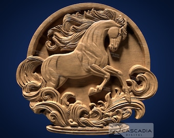 Horse - STL Model for CNC Router and 3D Printing