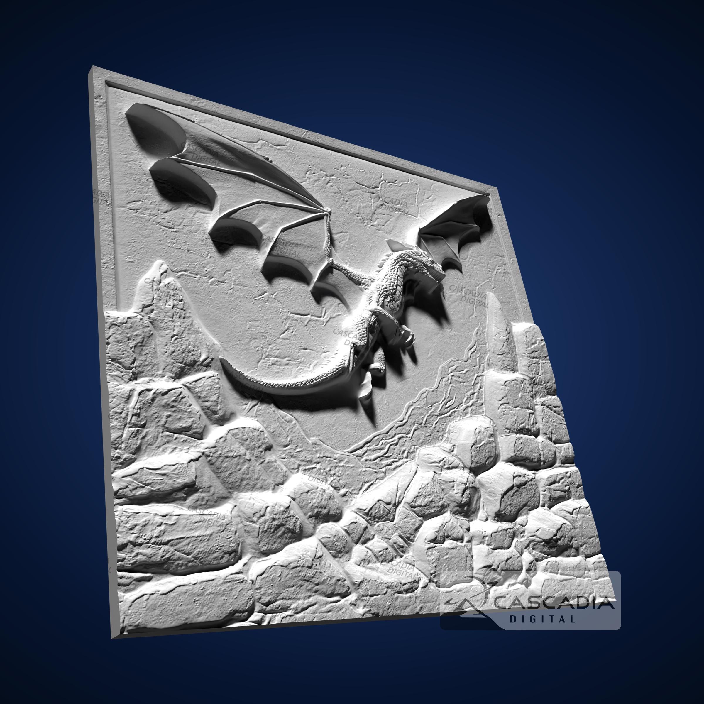 Dragon in Flight - STL Model for CNC Router and 3D Printing - Etsy