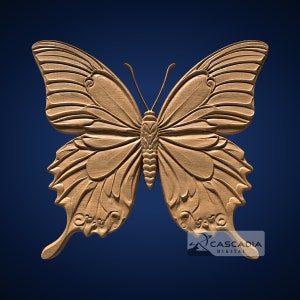 Butterfly - 3D STL Model for CNC/3D Printing - Animal wildlife nature beautiful insect 1342
