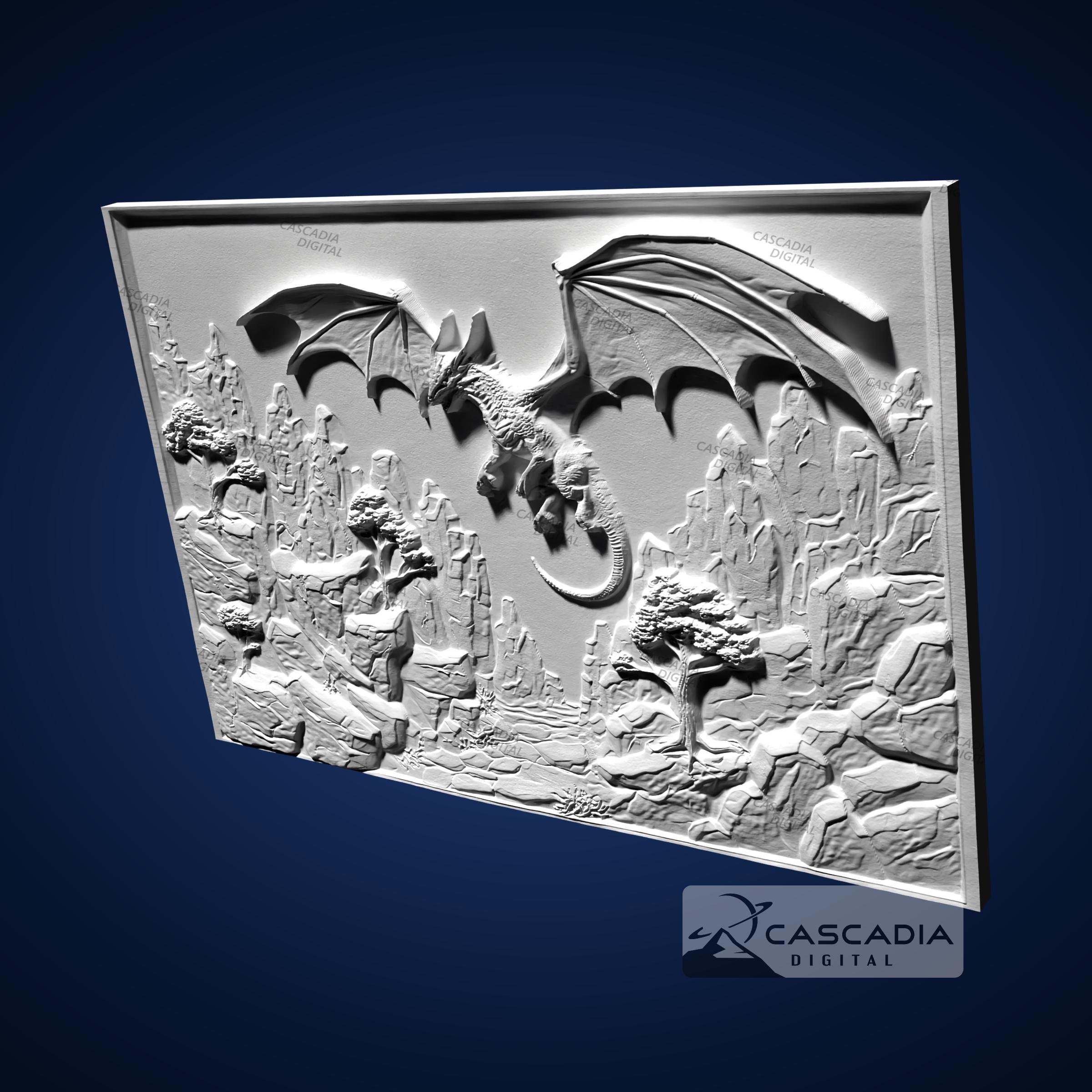 Dragon in Flight - STL Model for CNC Router and 3D Printing - Etsy
