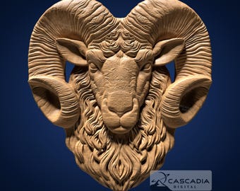 Ram Head - STL Model for CNC Router and 3D Printing
